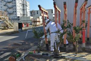 稲荷宮の新設現場