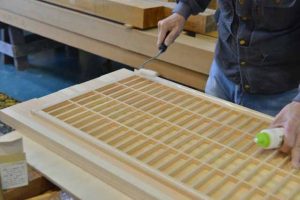 雲板付格子棚板の製作