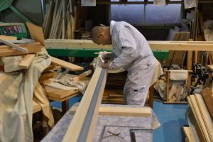 屋台の屋根製作