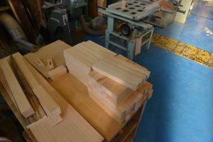 組立式3段案４尺立礼用の製作