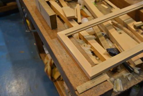 茅葺屋根違い三社の製作